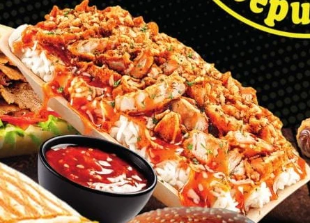 Tasty Krousty, poulet crousty sur riz et sauce
